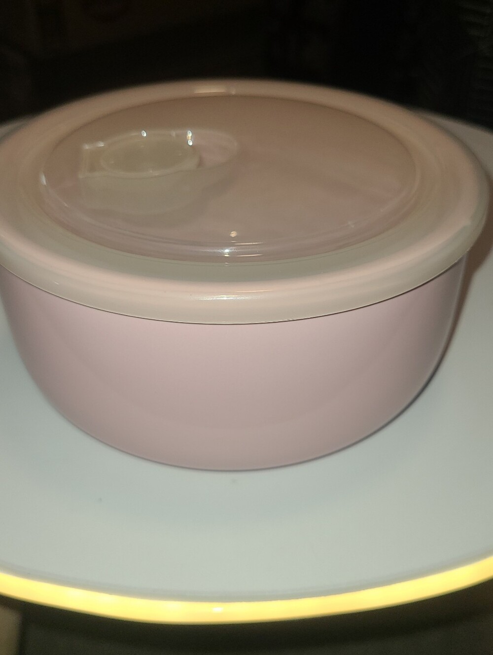 Ceramic Food Storage with Sealable Lid Pink